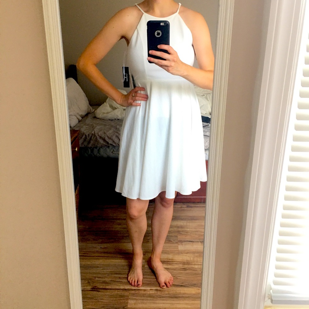Lulu’s White Semi Formal Dress